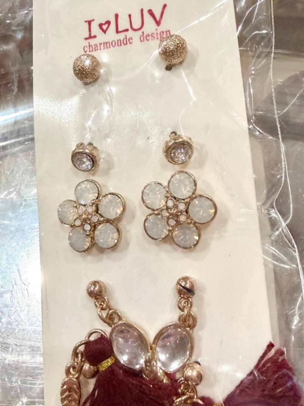 Set of 3 New Fashion Earrings Different Designs
